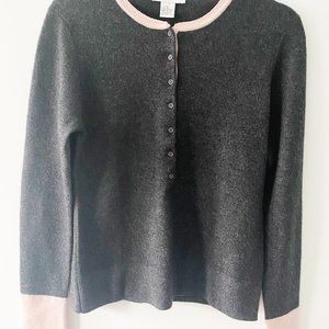 Gray and Pink Women's Cardigan